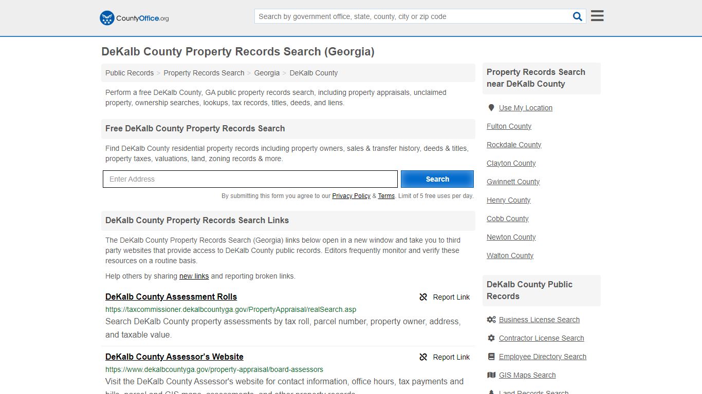 DeKalb County Property Records Search (Georgia) - County Office